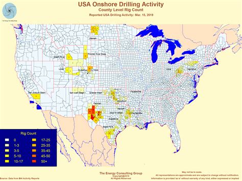 United States Oil And Gas Drilling Activity Texas Rig Count Map