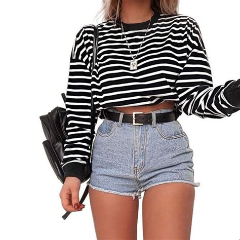long sleeve stripe sweatshirt cropped rk loveitbabe moda de ropa ropa juvenil de moda ropa