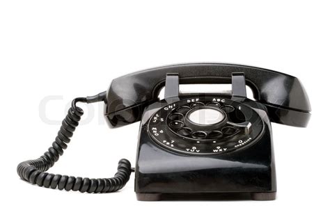 Check spelling or type a new query. An old black vintage rotary style telephone isolated over ...
