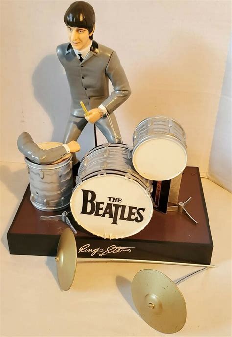 Beatles Ringo Starr Figure w Drum Set Apple Corp Hamilton Parts or Repair в г