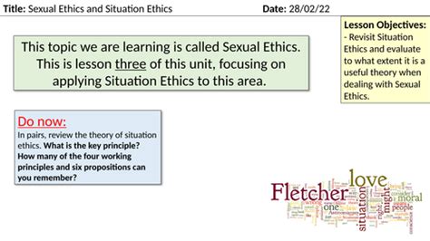 Sexual Ethics Situation Ethics Ocr Teaching Resources