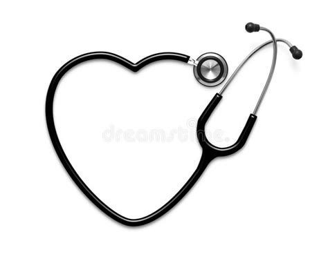 Stethoscope In The Shape Of A Heart Beat On A Ekg Stock Image Image