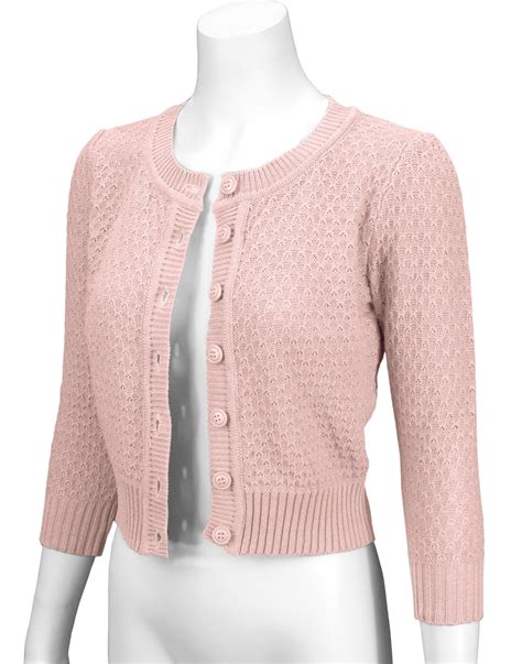 Womens Cute Pattern Cropped Cardigan Sweaters Online Yemak Sweater