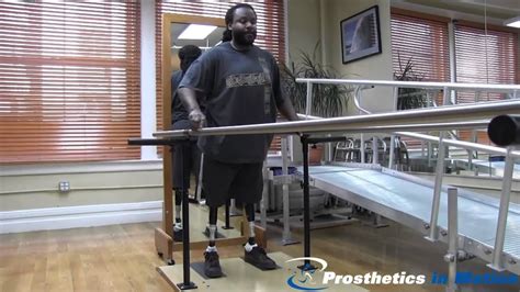Bilateral Above The Knee Amputee Takes First Steps Youtube