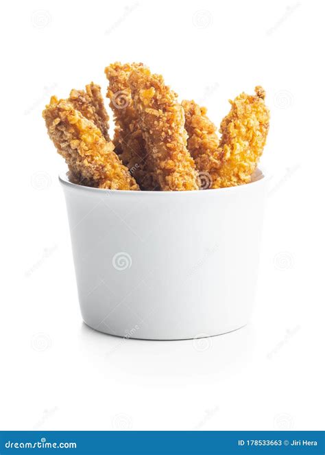Breaded Fried Chicken Strips Stock Image Image Of Dinner Coating