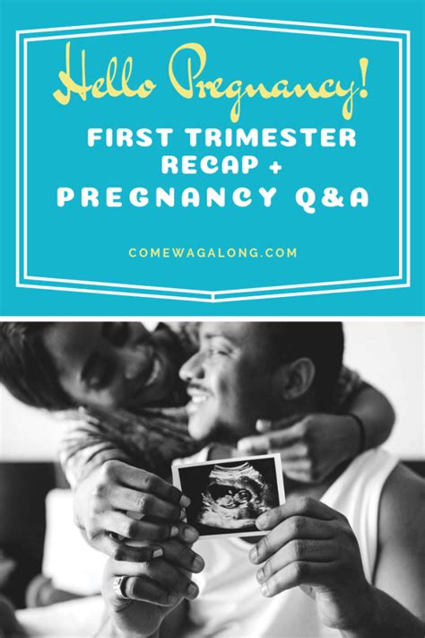 First Trimester Pregnancy Recap Pin Come Wag Along