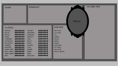 Original Character Sheet Blank Template By Ulvkatt On Deviantart