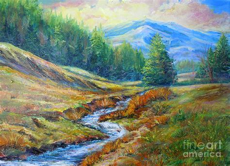 Nixons Meandering Stream Painting By Lee Nixon