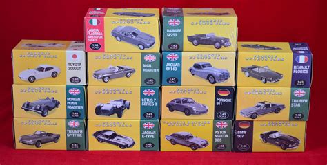 14x Atlas Editions Diecast Models From The `classic Sports Cars