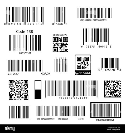 Barcodes Supermarket Scan Code Bars And Qr Codes Industrial Barcode