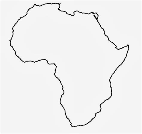 Small Outline Of Africa My Maps