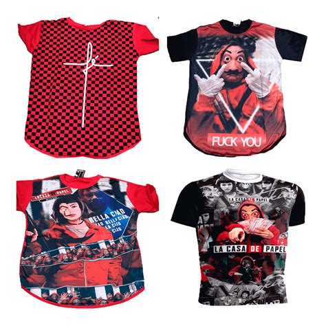 Magazinshop Kit 10 Camisetas Masculina Swag Long Line Thug Estampadas