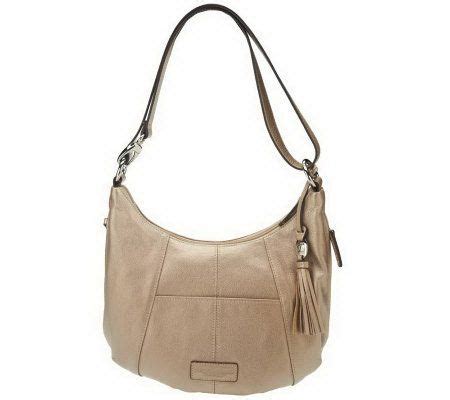 Tignanello Pebble Leather Convertible Hobo Bag W Stitch Detail Qvc Com