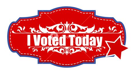 I Voted Today Election Day Vector Illustration Royalty Free Stock Image