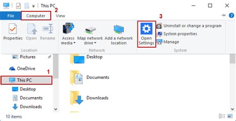 Access Settings From File Explorer In Windows 10