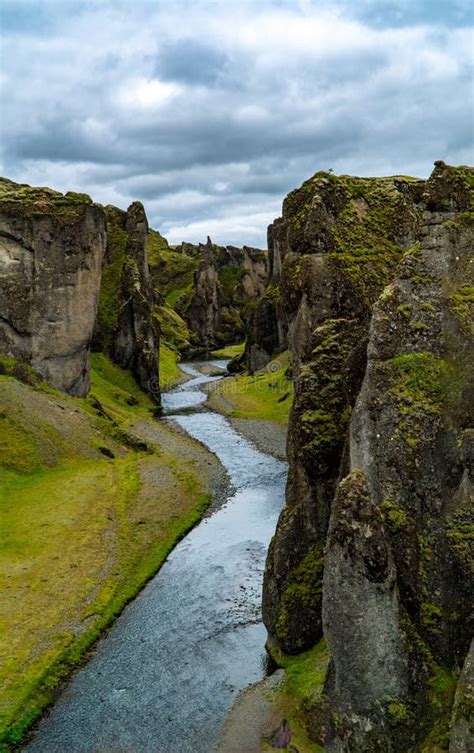 Fjadrargljufur Canyon In South Iceland Stock Image Image Of Glacial