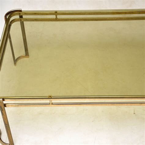 1960 S Vintage Brass Glass Coffee Table Retrospective Interiors