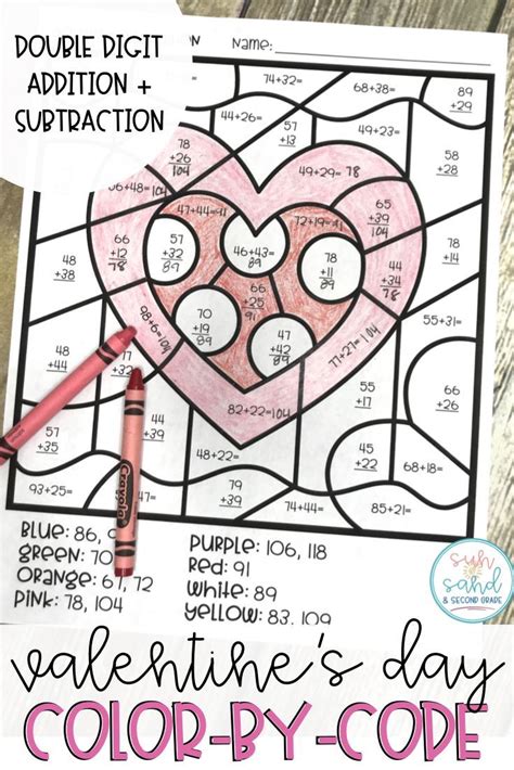These Valentines Day Color By Number Sheets Are A Fun No Prep Way To