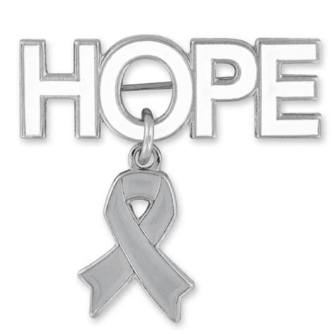 Hope Pin With Teal Ribbon Charm Pinmart