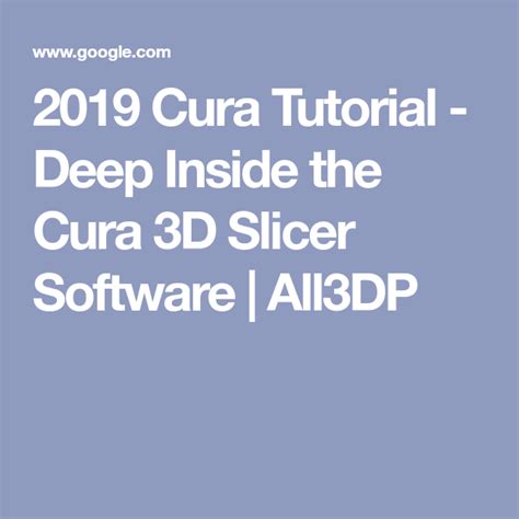 The good news is it's really simple, and you can use free software to do it in just a few minutes. 2020 Cura Tutorial: Master Cura Slicer Software Settings ...
