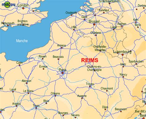 Reims Karte Frankreich