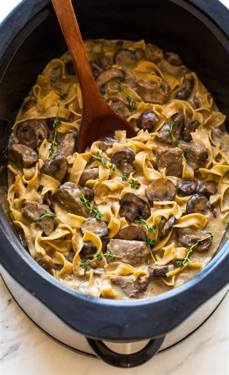 Slow Cooker Beef Stroganoff From Scratch Well Plated By Erin