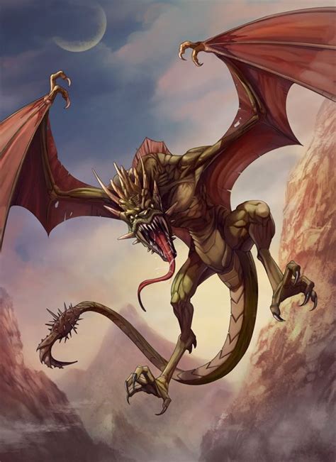 Wyvern By Kikicianjur On Deviantart Wyvern Fantasy Dragon Fantasy
