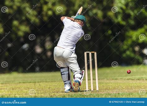 Cricket Batsman Strike Ball Stock Photo Image Of Action Summer 67942120