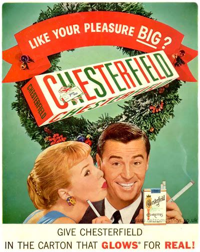 Chesterfield ~ Christmas Cigarette Adverts 1940 1956 Retro Musings