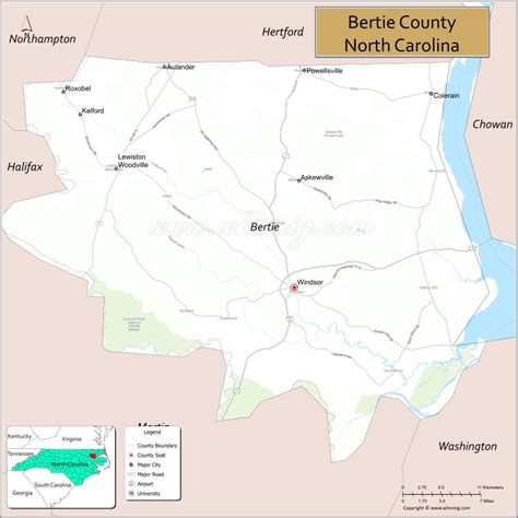 Map Of Bertie County North Carolina