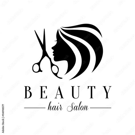 beauty hair salon logo stock vector adobe stock