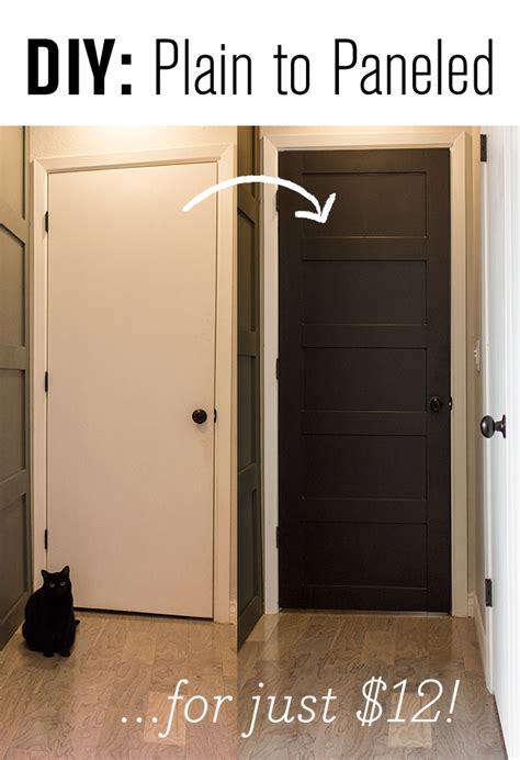 Roll the paint on the raised areas. Remodelaholic | 5 Panel Door from a Flat Hollow Core Door