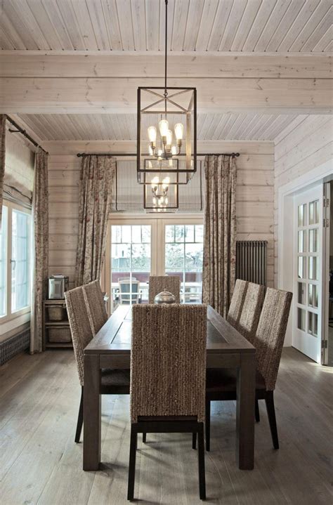 Log Home Dining Room With Harmonious Colour Scheme Honka Russia