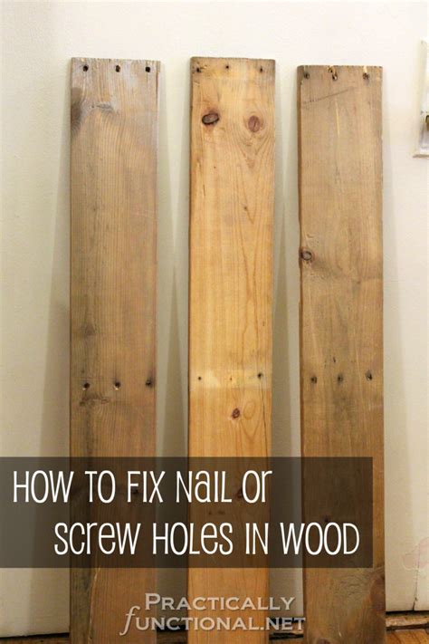 Chaser kits and thread inserts can restore stripped bolt holes in your vehicle. How To Fix Nail Or Screw Holes In Reclaimed Wood ...