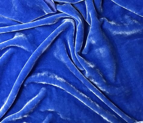Alpine Blue Hand Dyed Silk Velvet Velvet Blue Aesthetic Fabric