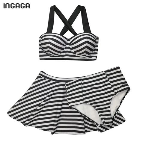 Buy Ingaga 2018 Skirted Swimdress Two Piece Swimwear
