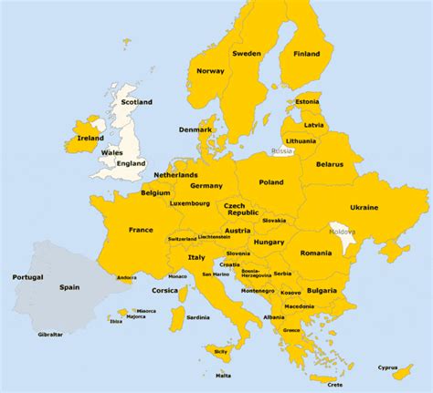 Find list of european countries and territory by area. List of Countries in Europe and their Capitals, Language, Flag, Currency