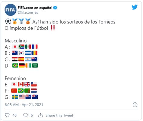 Jun 18, 2021 · brasil está encuadrada en el grupo f y se estrenará en los juegos olímpicos de tokio 2020 el próximo 21 de julio frente a china. Juegos Olímpicos Tokio 2020: así quedaron conformados los ...