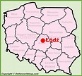 Lodz location on the Poland map