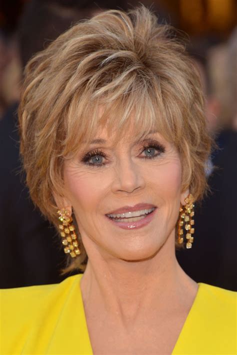 See pictures and shop the latest fashion and style trends of jane fonda, including jane fonda wearing layered razor cut, bob, curled out bob and more. Jane Fonda's Hair Has Gone Through Some Crazy Changes Over ...