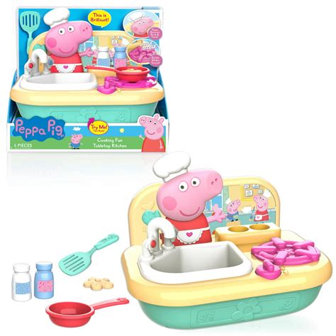 Peppa Pig Cooking Fun Table Top Kitchen With Realistic Sounds Includes