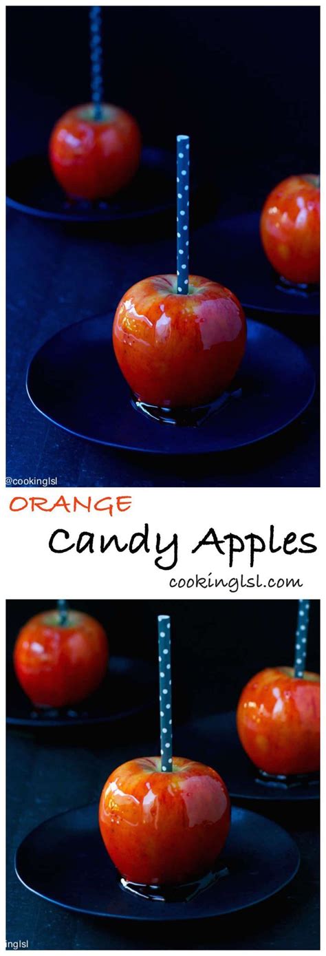 Orange Candy Apples Fall Halloween Candy Apples Orange Candy