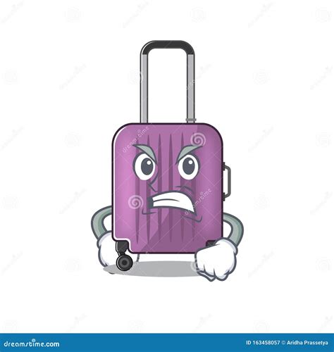 angry suitcase mascot cartoon style 117426933
