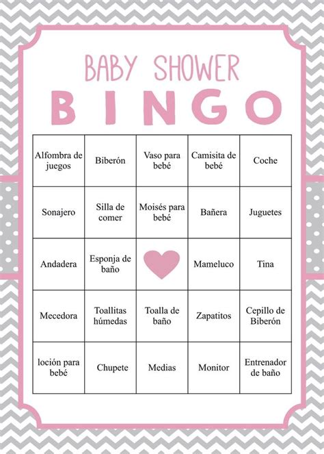 Precio habitual 0.00 usd ahorrar 0.00 usd. Bingo de Baby Shower para Imprimir Gratis | Actividades ...