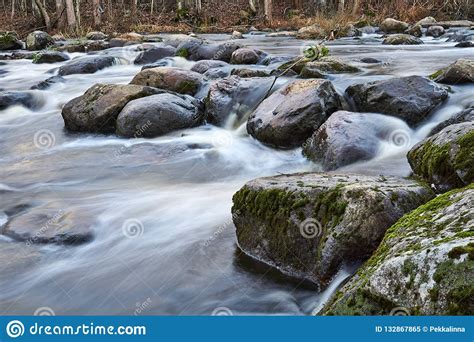 Big Rocks In Water Stock Image Image Of Waterr Flowing 132867865
