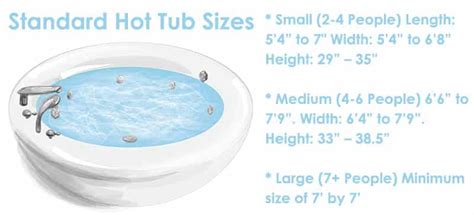 Hot Tub Sizes Standard And Popular Dimensions Guide Tub Sizes Small