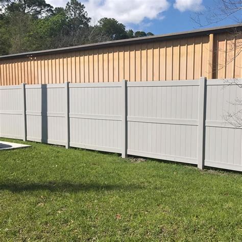 Weatherables Augusta 8 Ft H X 8 Ft W White Vinyl Privacy Fence Panel