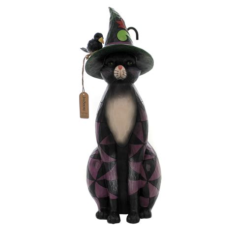 Jim Shore Black Cat Witch Statue Polyresin Halloween 4060316 Walmart