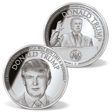 Complete Speeches Of Donald Trump Coin Set Silver Plated Silver