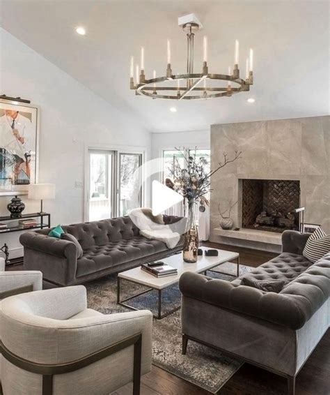 Restoration Hardware Style Inspired Grey Living Room Decor With Modern